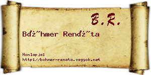 Böhmer Renáta névjegykártya