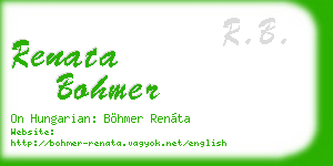 renata bohmer business card