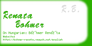 renata bohmer business card